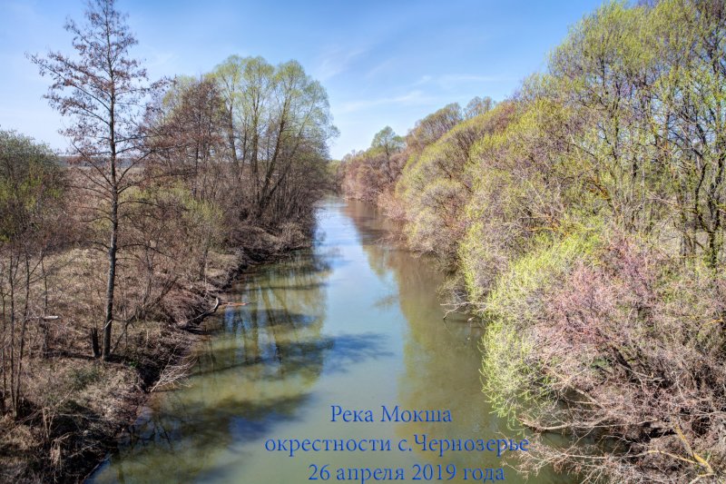 Мокша река апрель