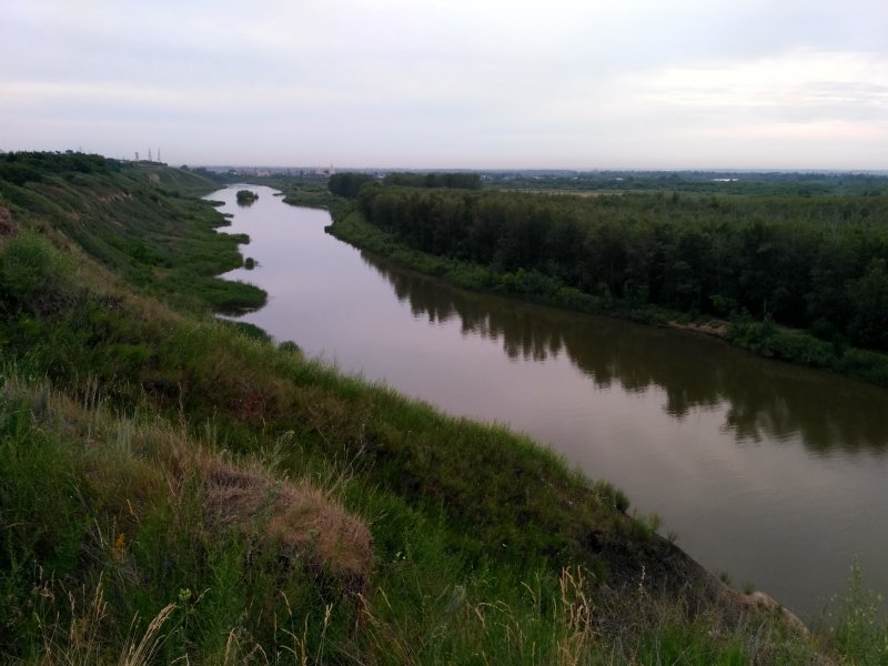 Река Ишим в Казахстане