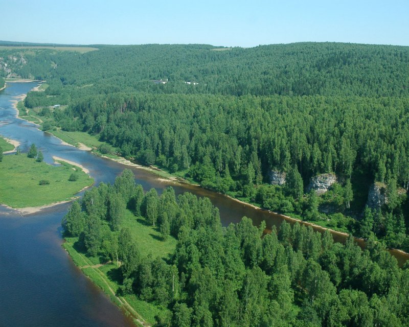 Река Косьва Пермский край зимой-