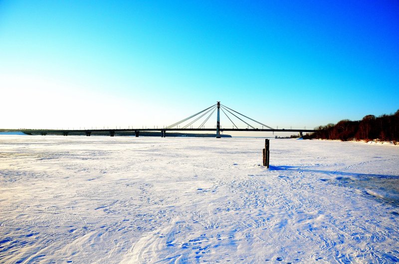Река Шексна зимой