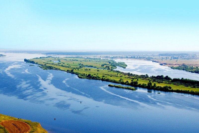 Река Кама и Волга