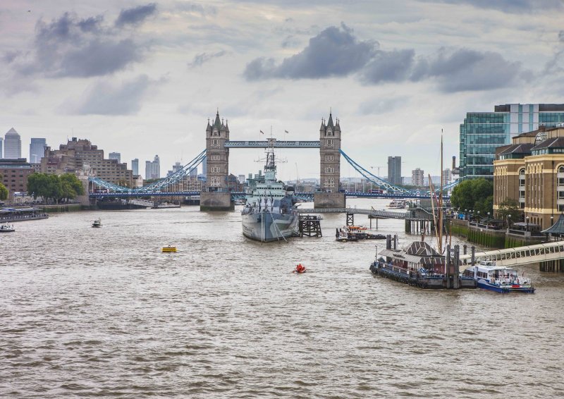 Лондон река Темза старый
