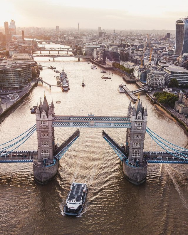Темза в Лондоне сверху
