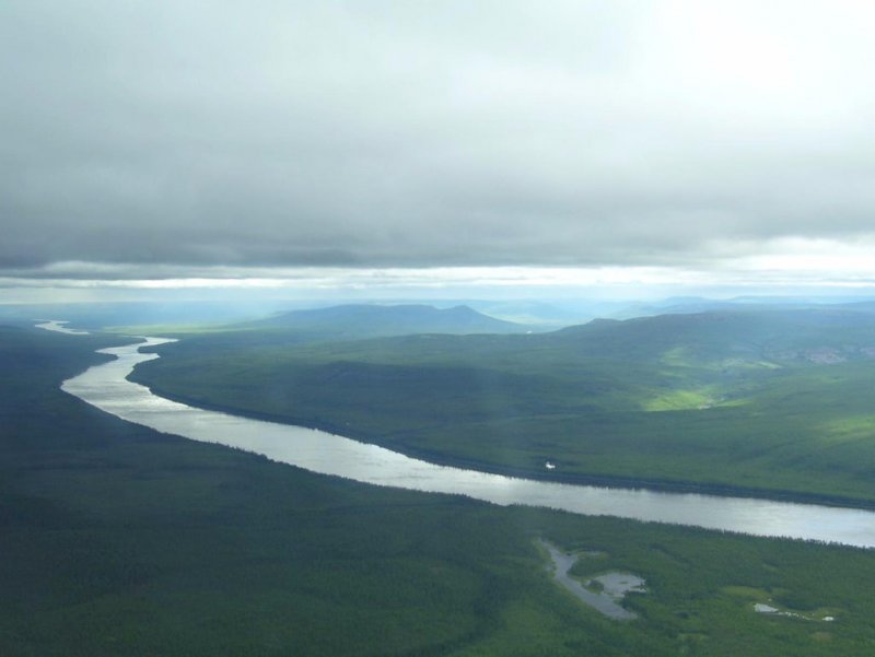 Река нижняя Тунгуска Омская область