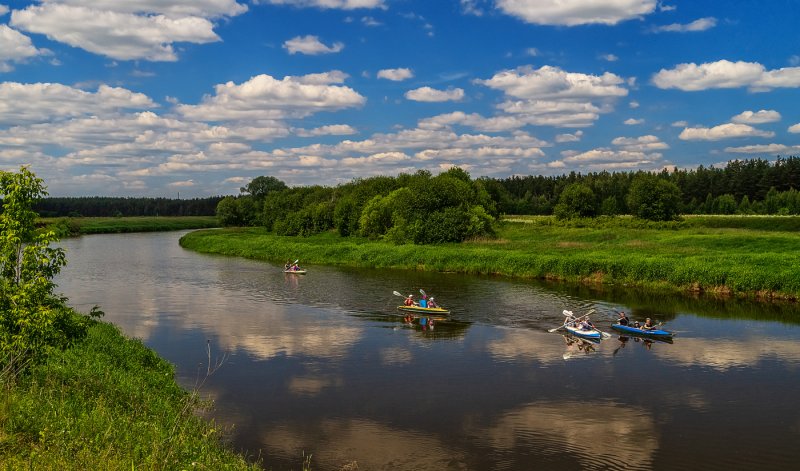 Река Клязьма летом