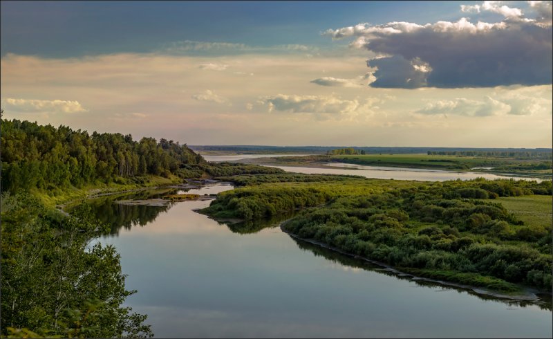 Река Томь в Кемеровской области Устье