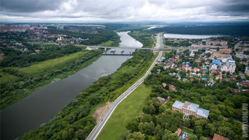 Калуга река Ока мост
