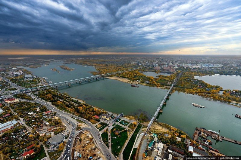 Берег реки Оби Новосибирск