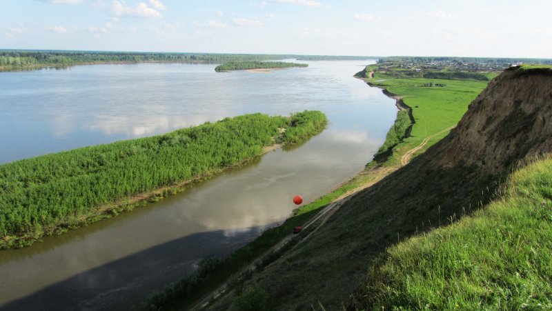 Новосибирск осень река Обь