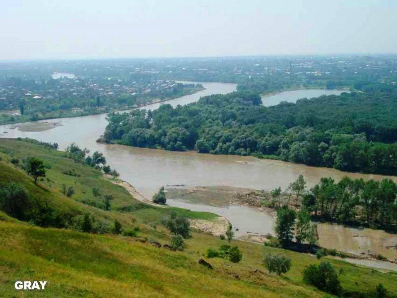 Город Краснодар река Кубань