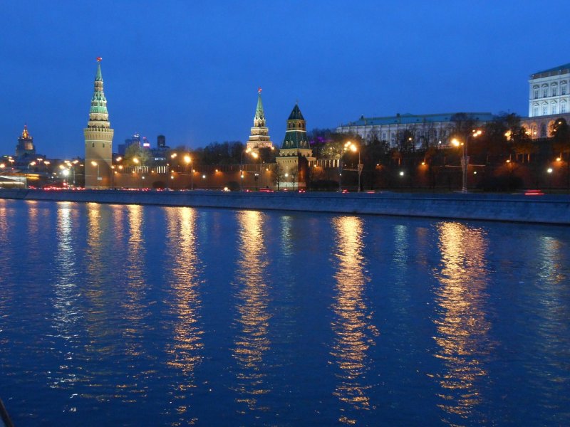 Москва вечером с Москва реки