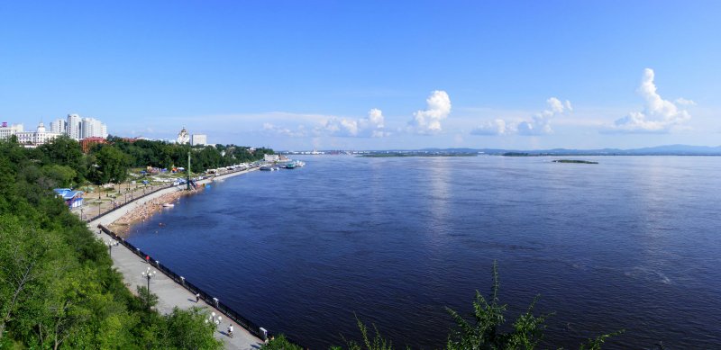Набережная реки Амур Хабаровск