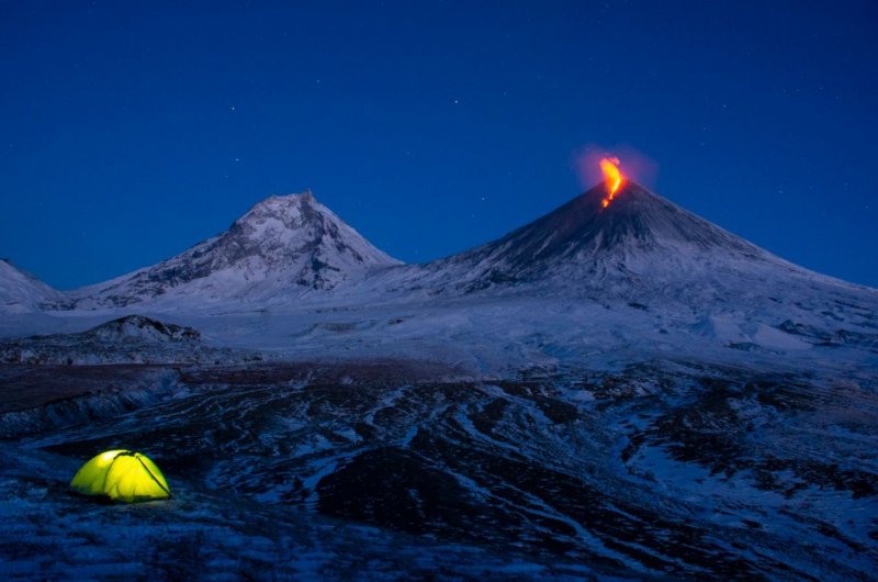 Вулкан Этна аэросъемка