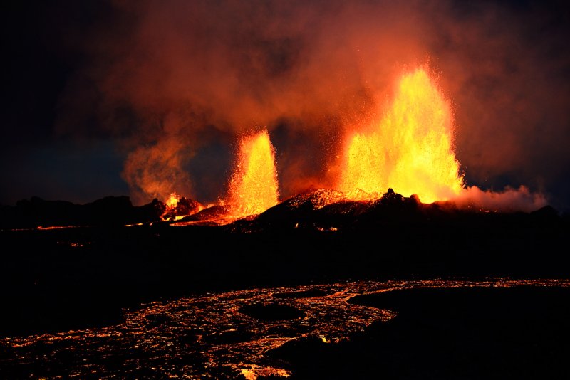 Извержение вулкана лаки
