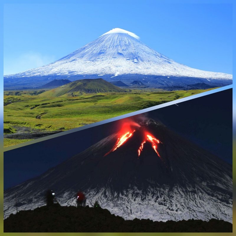 1996 Год извержение вулкана на Камчатке Карымский