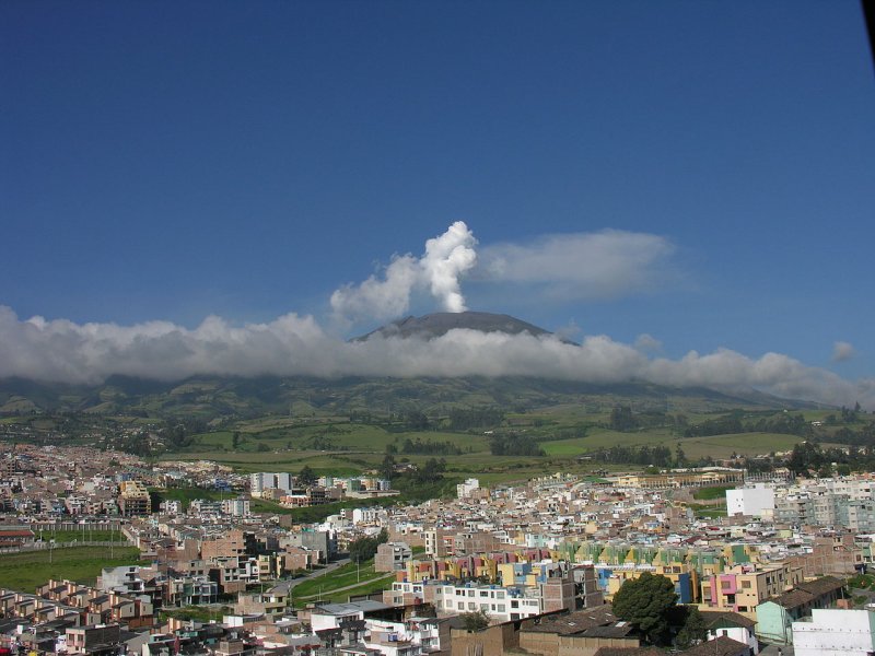 Извержение в Руис в Колумбии