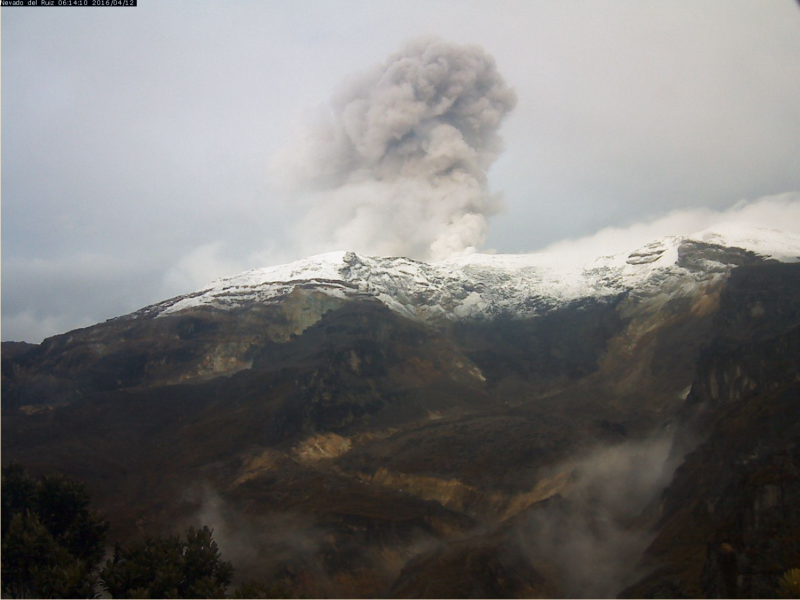 Невадо дель Руис извержение