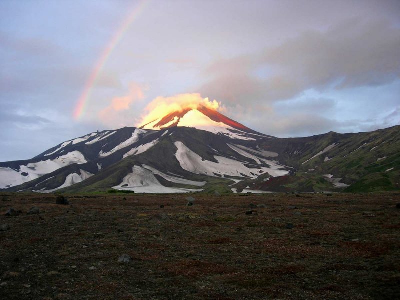 Древний вулкан в Казахстане