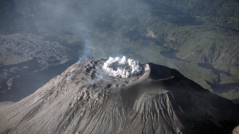 Вулкан Санта-Мария извержение