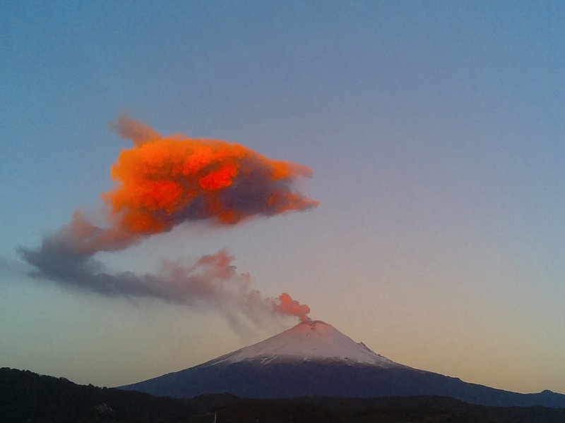 Вулкан Popocatepetl в Мексике