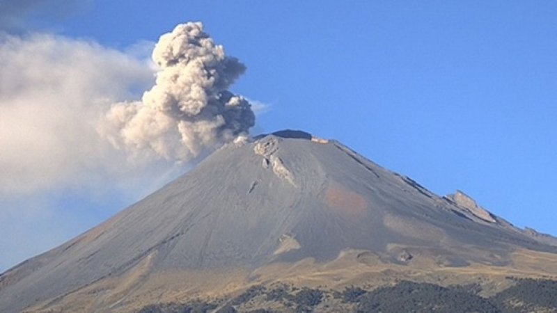 Вулкан Попокатепетль извержение