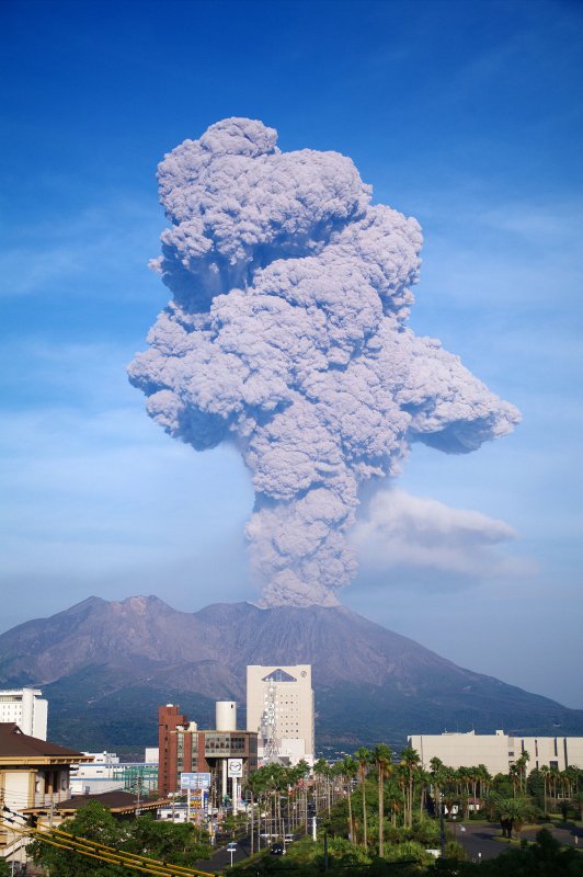 Сакурадзима вулкан извержение 2020