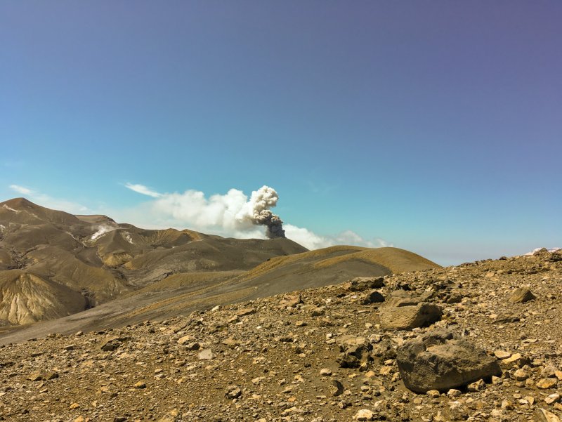 Вулкан Райкоке извержение
