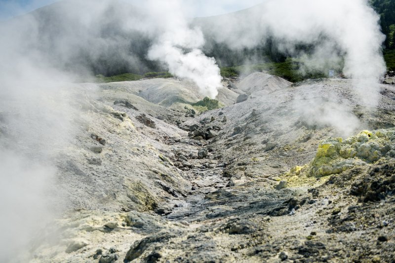 Фумарольное поле вулкана Менделеева