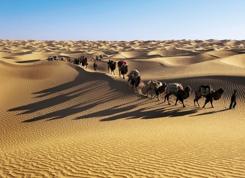 Дорога в пустыне Такла Макан