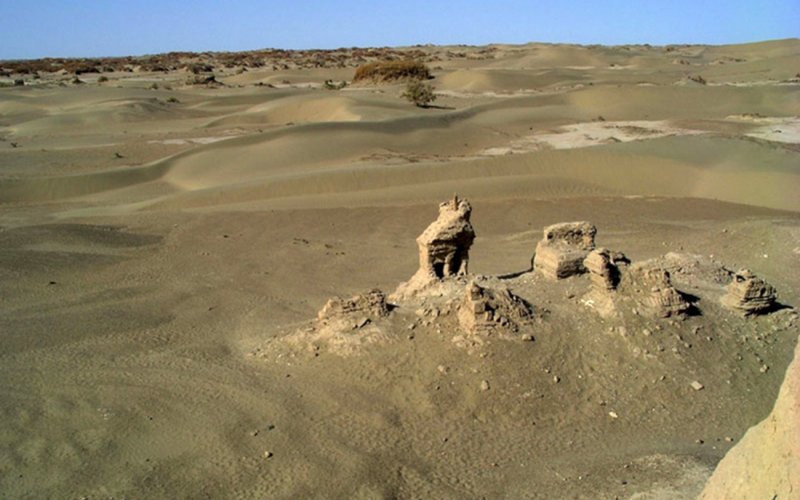 Песчаной пустыне Такла-Макан