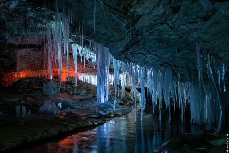 Пещеры в Голубино спуск