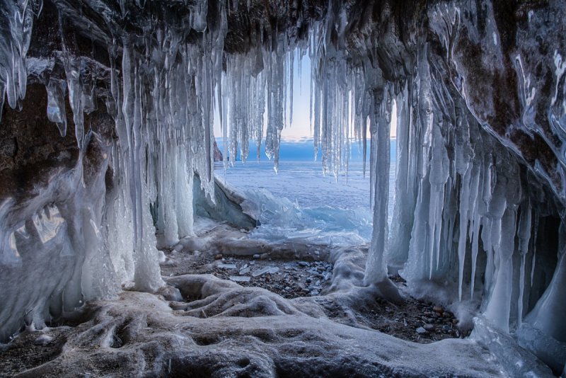 Сталактиты сталагмиты пещера зимой