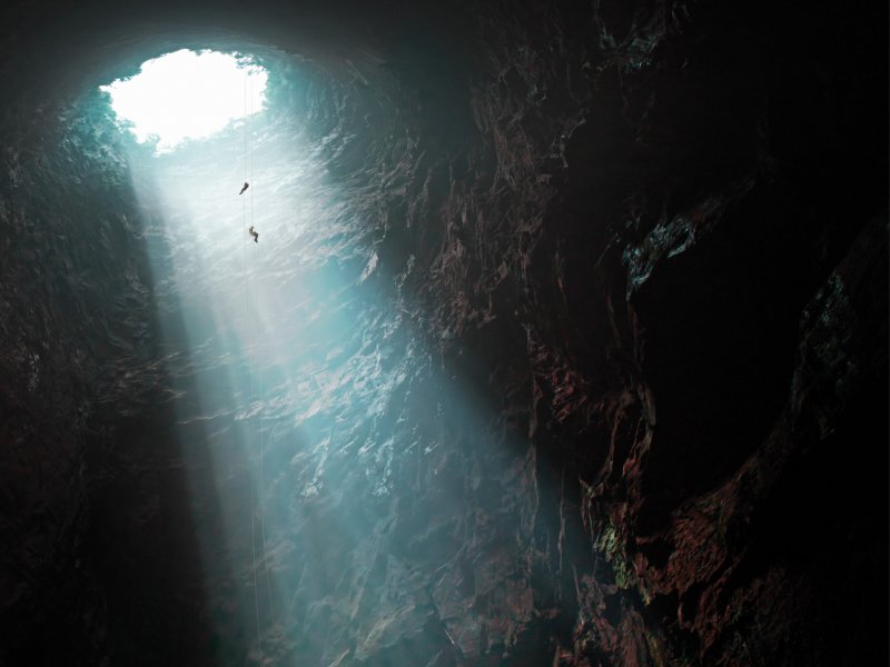 Пещера ласточек в Мексике