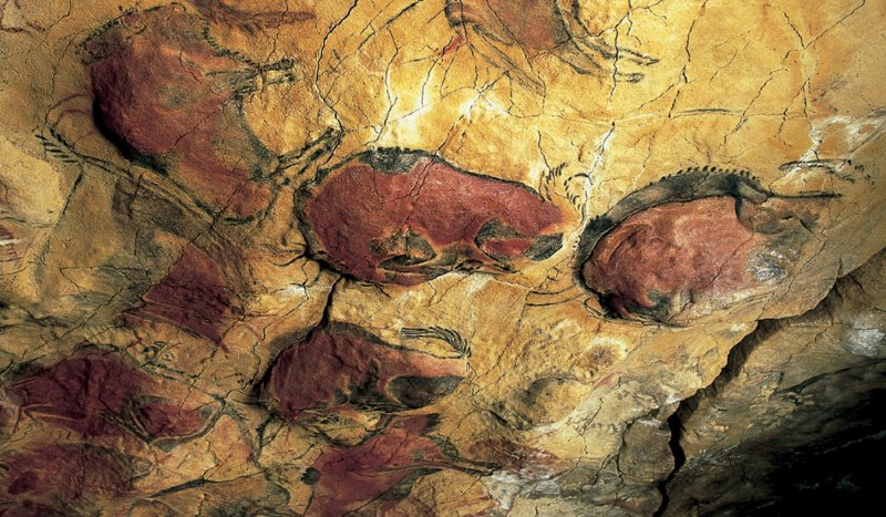 Альтамирская пещера в Испании Бизон