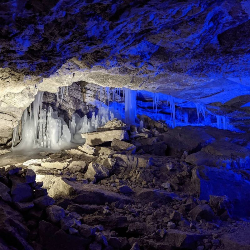 Грот пещера Кунгурская Ледяная пещера