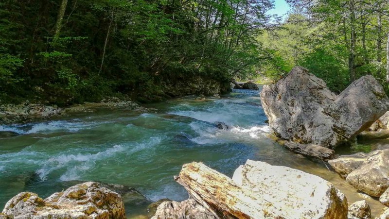 Курджипский водопад Абхазия