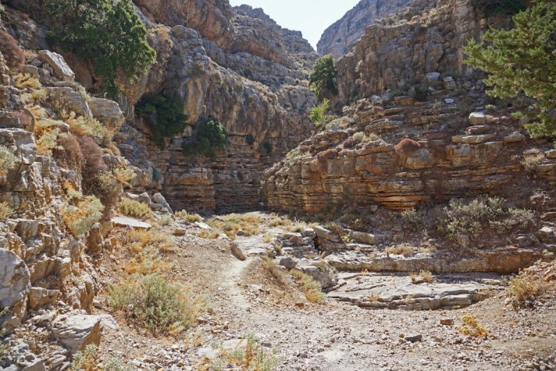 Ущелье Курталиотико на карте Крита