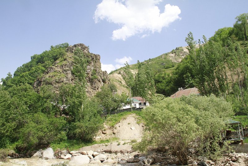 Река Каратаг в Таджикистане