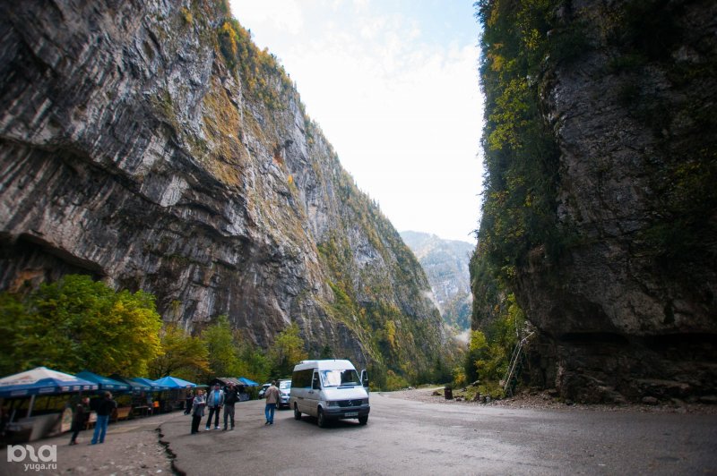 Юпшарский каньон Абхазия в январе