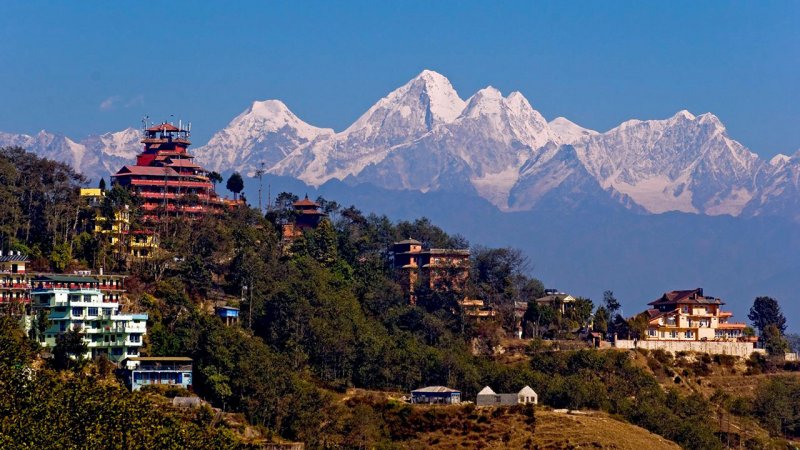 Непал вид на долину