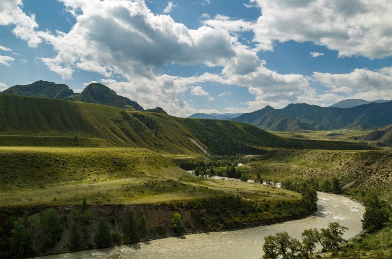 Катунские террасы горный Алтай