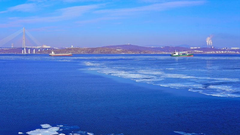 Владивосток мост зима
