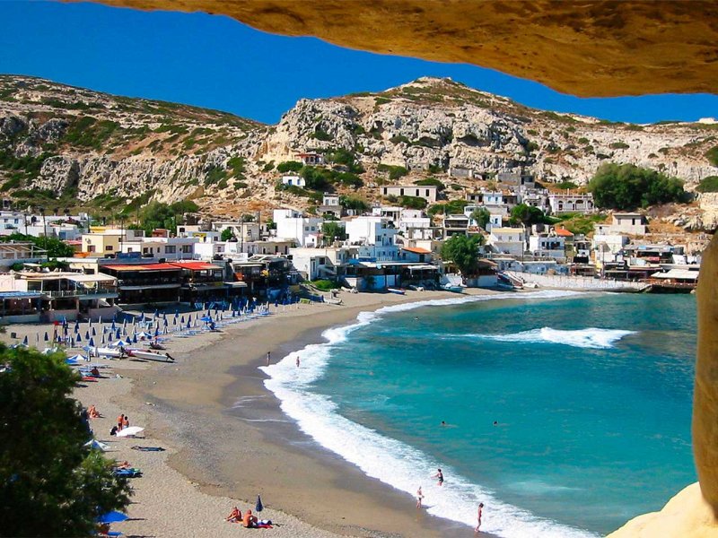 Пляж схизма Крит