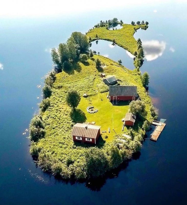 Плавающий остров дом