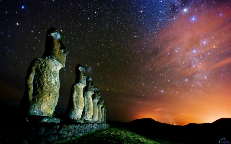 Чили статуи острова Пасхи
