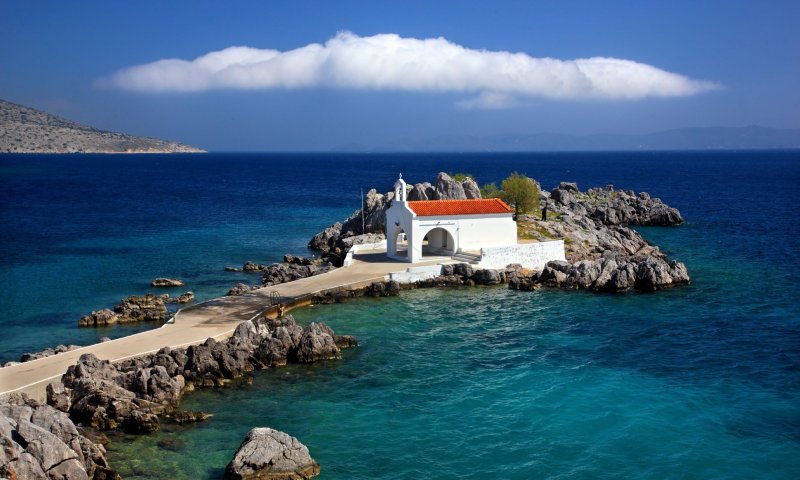 Хиос остров в Греции вид