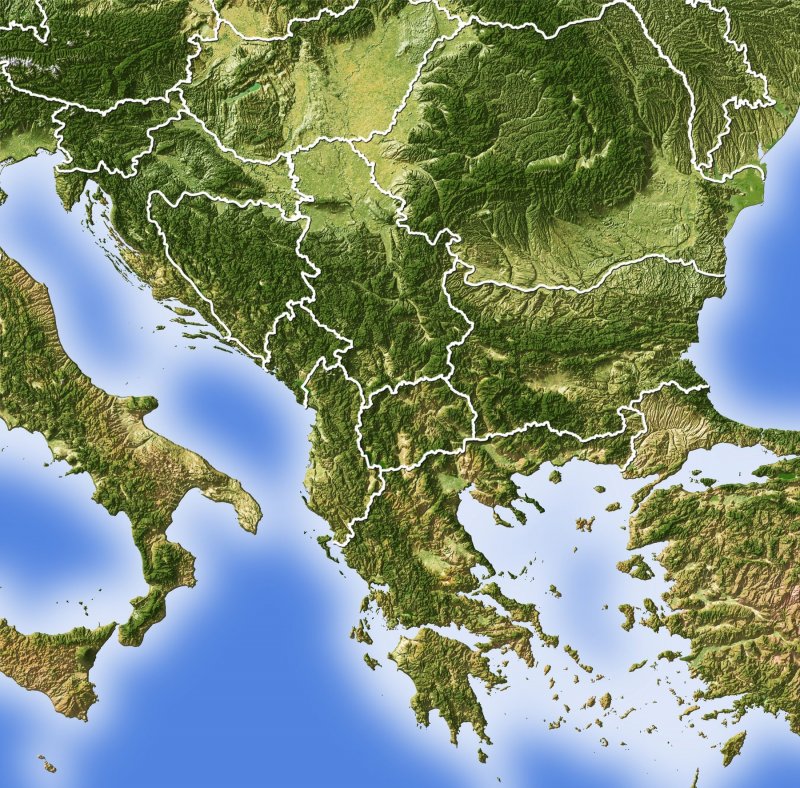 Апеннинские горы на карте Италии