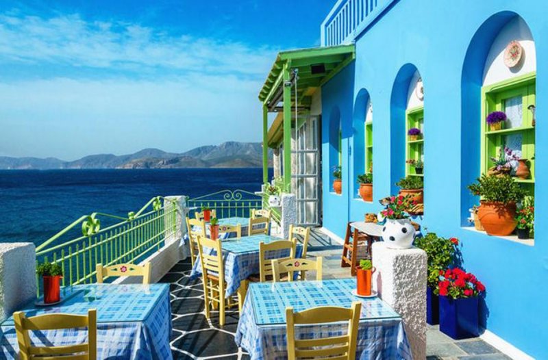 Остров Крит Греция кафе