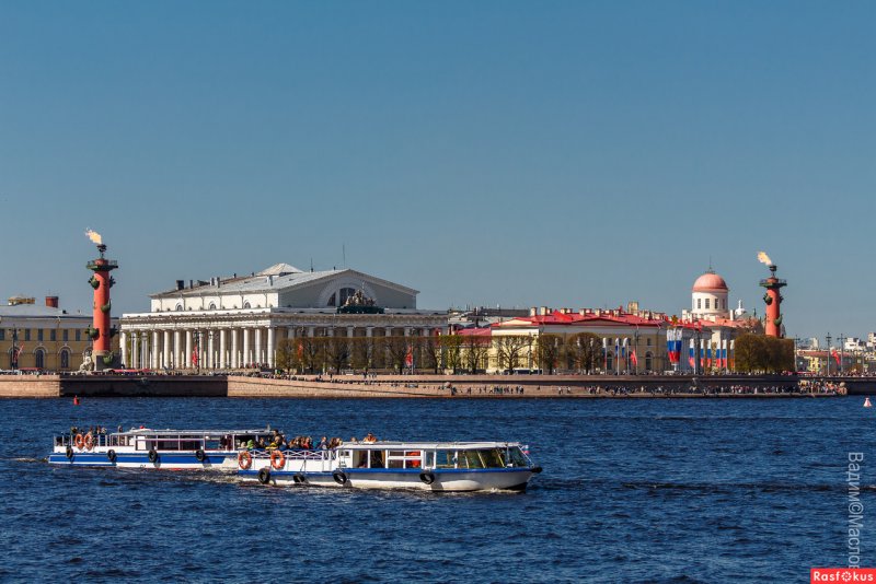 Осенний Санкт Петербург стрелка Васильевского острова