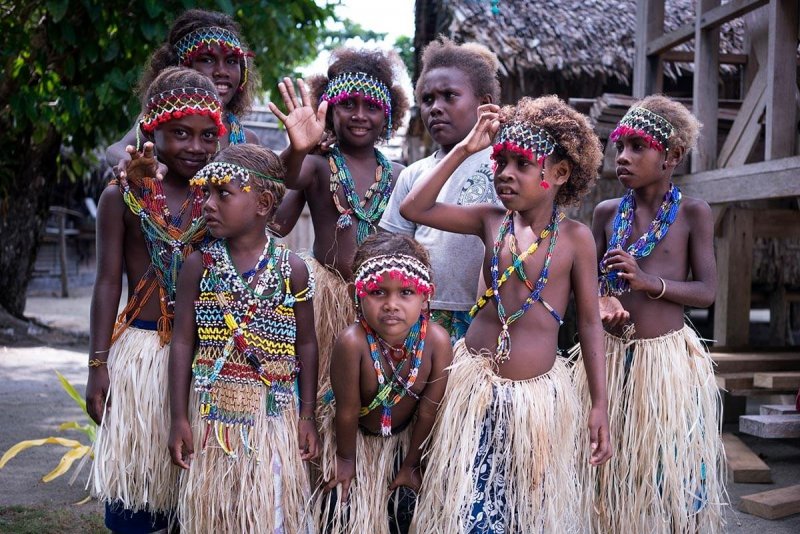 Жители Меланезии Соломоновы острова